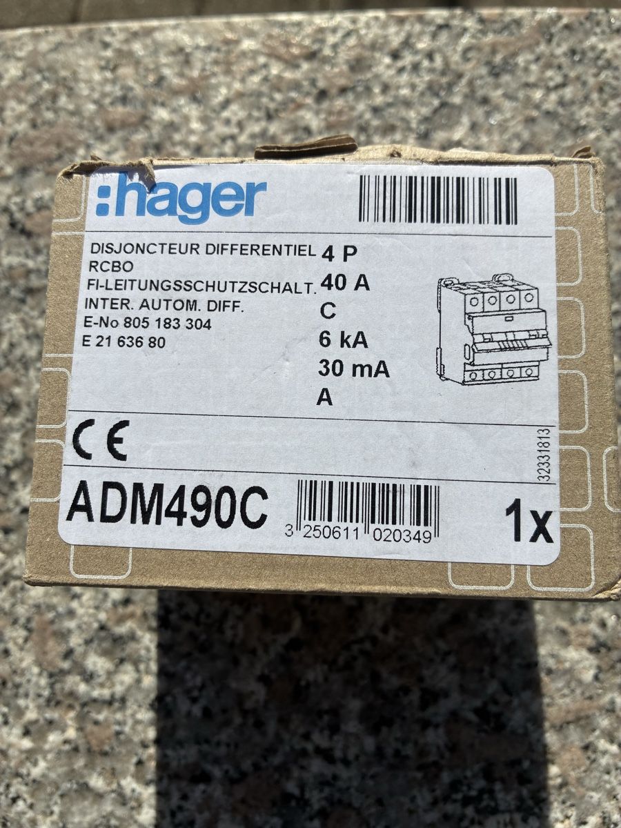 Hager Interrupteurs: Hager FI / LS ADM490C C40 – Neuf (Voir description) à Arth par Rolly 1