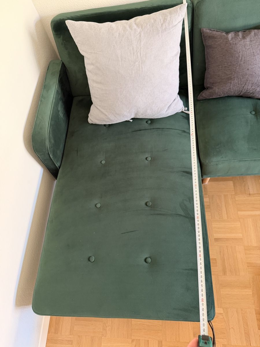 Divani: Grünes Sofa - Veloursofa - Schlafsofa - Sofa Bed – Usato da Zürich venduto da fri_fq26 2