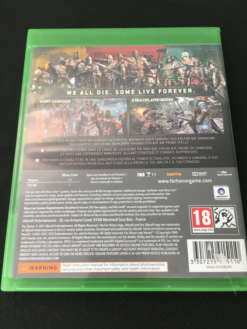 Microsoft Spiele: For Honor für Xbox One – Gebraucht aus St.Gallen von MedienJoe 1