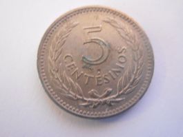1953 Uruguay 5 Centimos vorz  rar