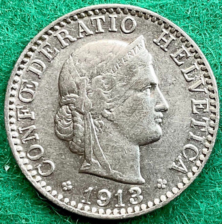 Tutti le monete: Pièce de 20 ct suisse 1913 – Usato da Plan-les-Ouates venduto da gab_cgf6