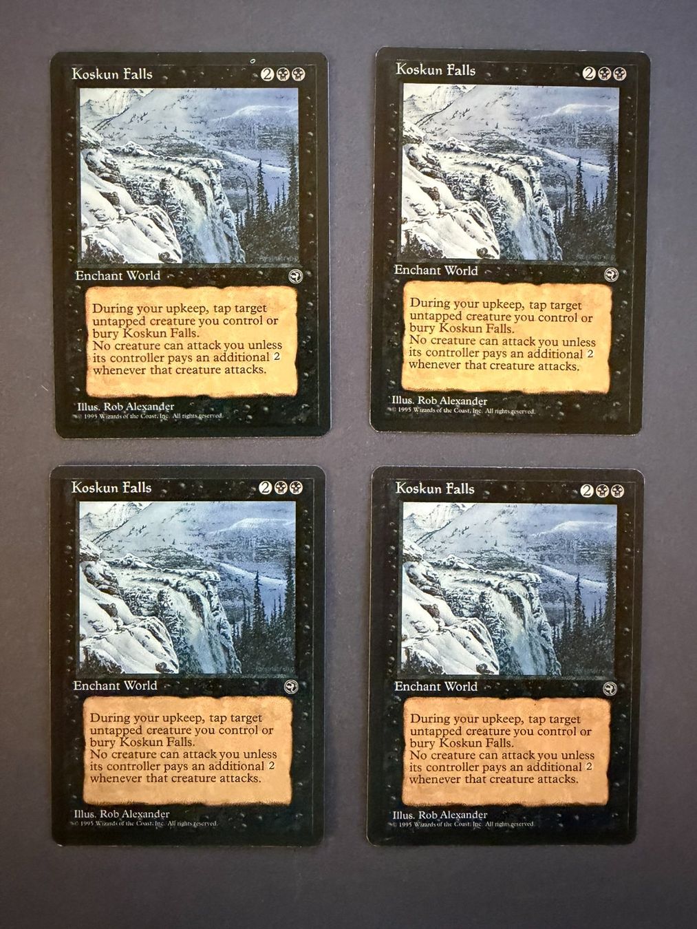 Magic The Gathering Sammelbilder & Trading cards: 4x Koskun Falls // Homelands // Heimatländer // Magic – Gebraucht aus Binz von Tempelritter
