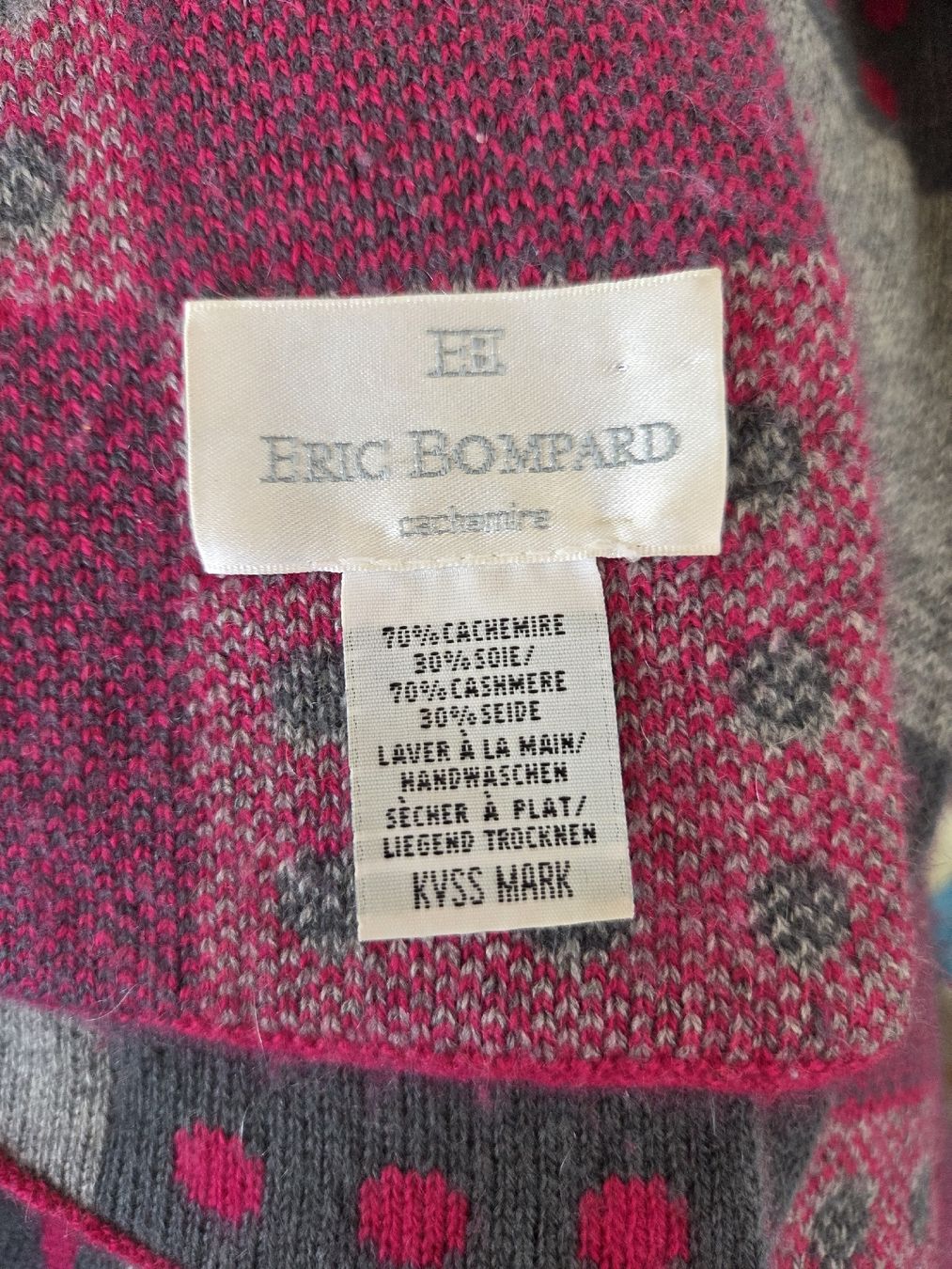 Foulard & Sciarpe: Eric Bompard Kaschmir-Seide Schal, grau-pink – Usato da Villars-sur-Glâne venduto da richardette 4