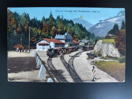 Bahn Station Brünig mit Restaurant 1004 m uralt