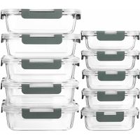 Frischhaltedosen Glasbehälter Borosilikatglas 20-teilig