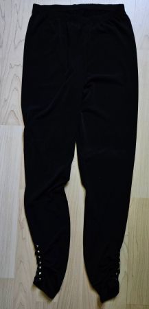 Edle Leggings schwarz mit Deko-Plättchen silber, Gr. 36, neu