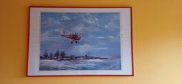 Tableau paysage avec avion ancien/Bild kann Ersetzt werden!