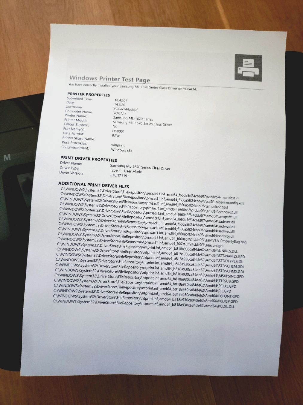 Samsung Stampanti: Samsung ML-1670 Laser Printer Schwarz-Weiss – Usato da Rüti ZH venduto da sherrmann 1