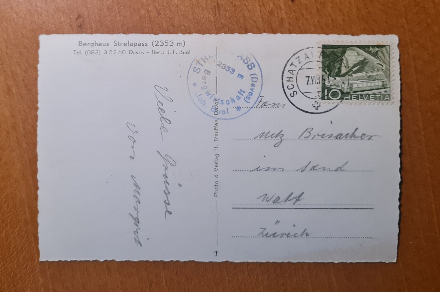 Cartes postales: Berghaus Strelapass 1951 – D'occasion à Ebikon par Donar50 1