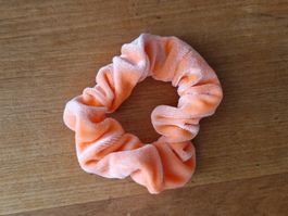 Scrunchie orange samt - Haargummi
