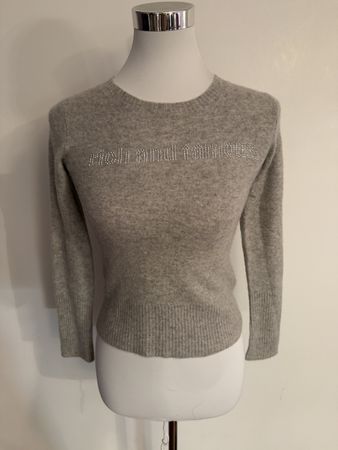 E-VII Kaschmirpullover Gr. XS. Strass Glitzerpulli Winter