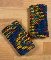 Pulswärmer - Multicolor 🔴🟠🟡 - handgestrickt **NEU**