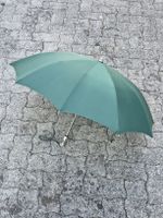Vintage Knirps Regenschirm grün mit Schutzhülle 