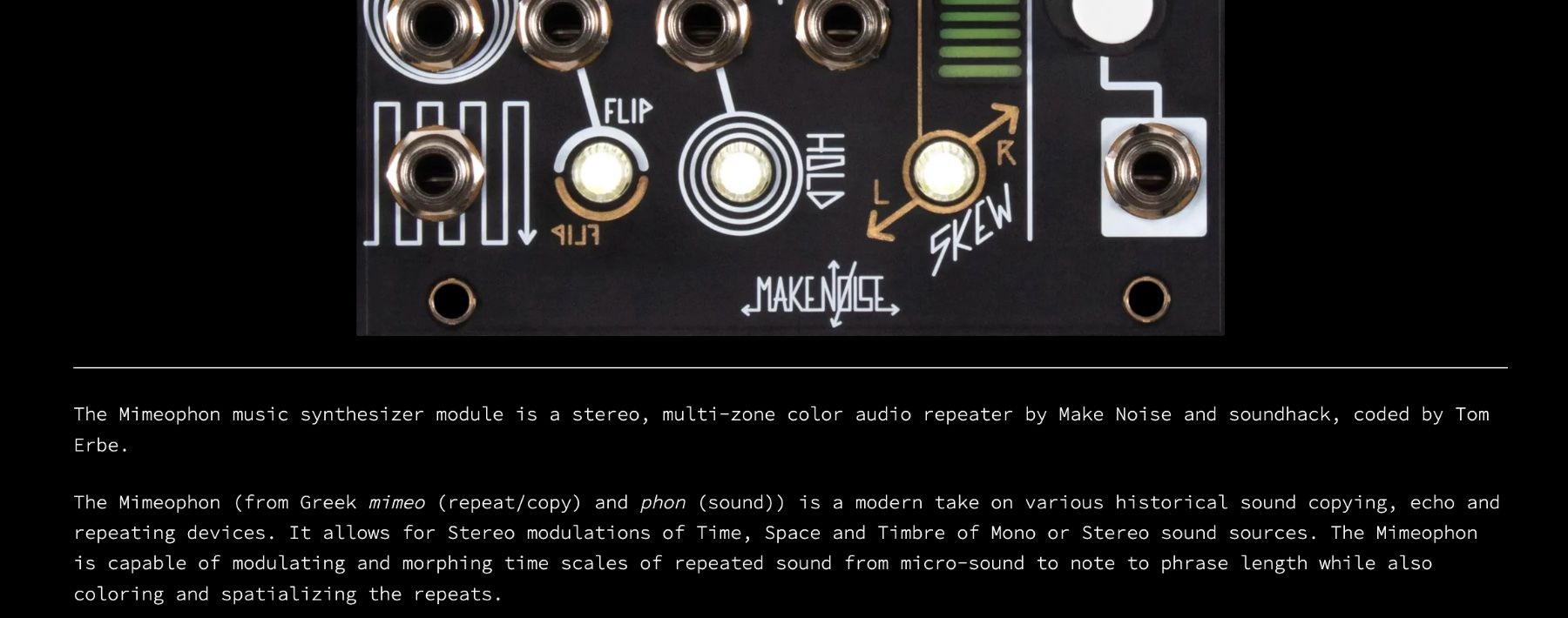 Strumenti musicali: Make Noise Mimeophon -  Music Synthesizer Module – Usato da Emmen venduto da BobbyG 1
