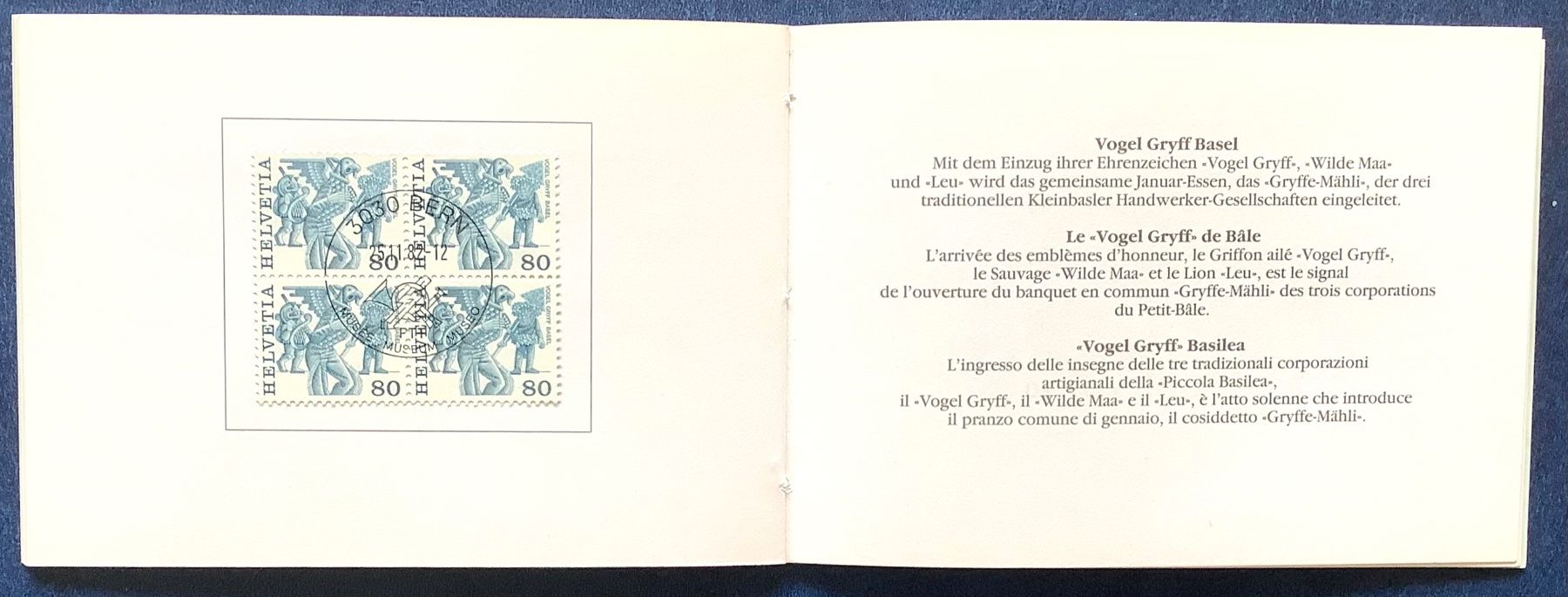 Tutti i francobolli: 1982 PTT Büchlein mit Volksbräuche Viererblock Satz – Nuovo (secondo la descrizione) da Liestal venduto da Pep3 2