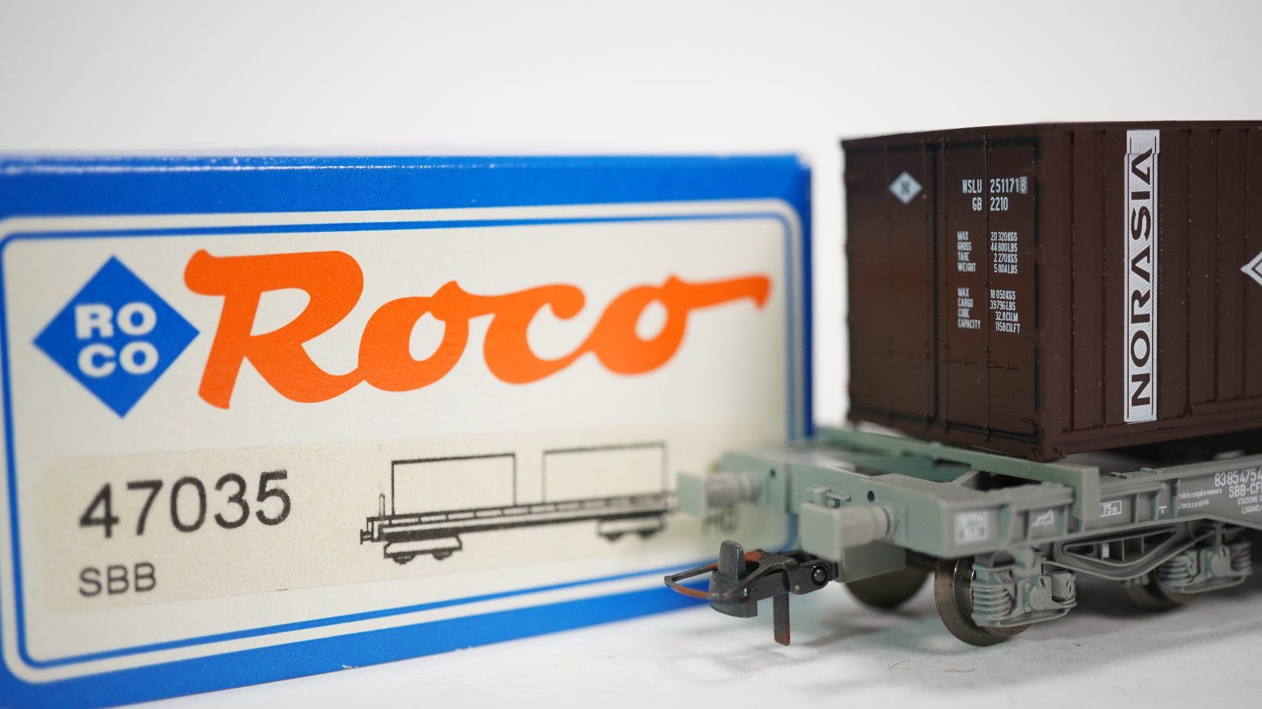 Roco Modelleisenbahnen: c1 Roco 47035 SBB Hupac Container Norasia – Gebraucht aus Uetendorf von tigermuegi