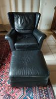 Ledersessel mit Hocker Natuzzi