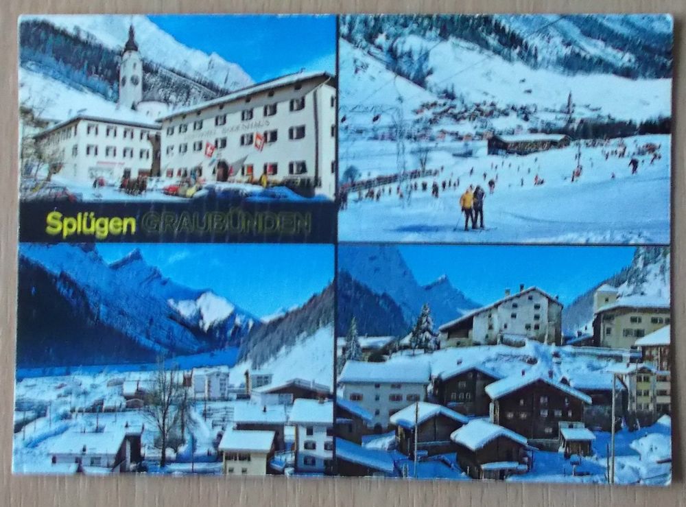 4 Bild Karte Splügen im Winter (Gebraucht) in Uffikon für CHF 0.9 – mit ...