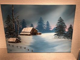 Ölgemälde Winterlandschaft