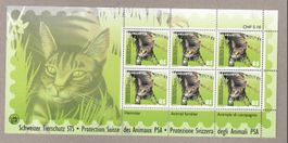 Kleinbogen** 2014  Schweizer Tierschutz - Katzen  (E