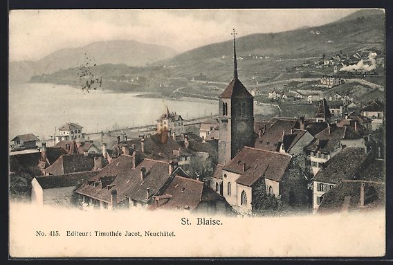 Cartoline postali: St. Blaise, Teilansicht über Häuserd – Usato da Berlin venduto da bartko-reher