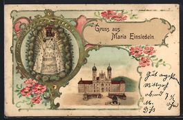 Präge-Lithographie Maria Einsiedeln, Gn
