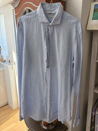 Hemd SUITSUPPLY blau-weiss gestreift Grösse 42-L Slim F