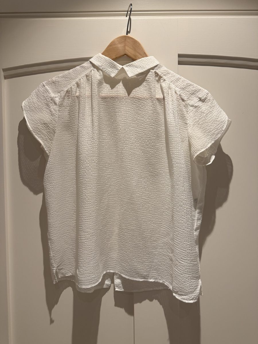 Zara Camicette: Zara Basic White Shirt, size S, short sleeve - Summer! – Usato da Zürich venduto da floridiablanca
