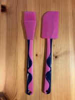 Backpinseln und Spatel Set Rosa/dunkelblau neu