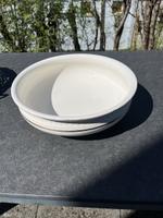 Antike Waschschüssel weiss mit Goldrand