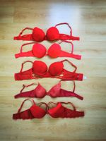 Rote BHs, Grösse 75C/75D gut erhalten, Top Zustand!