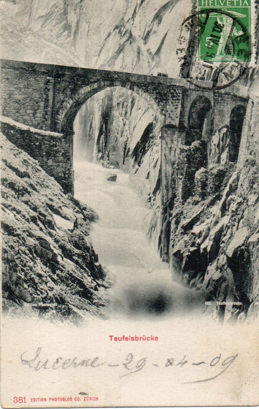 Cartoline postali: Teufelsbrücke – Usato da Melano venduto da pisonsdro