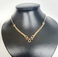 Vintage 835 Silber Halskette, Collier,  Goldplattiert