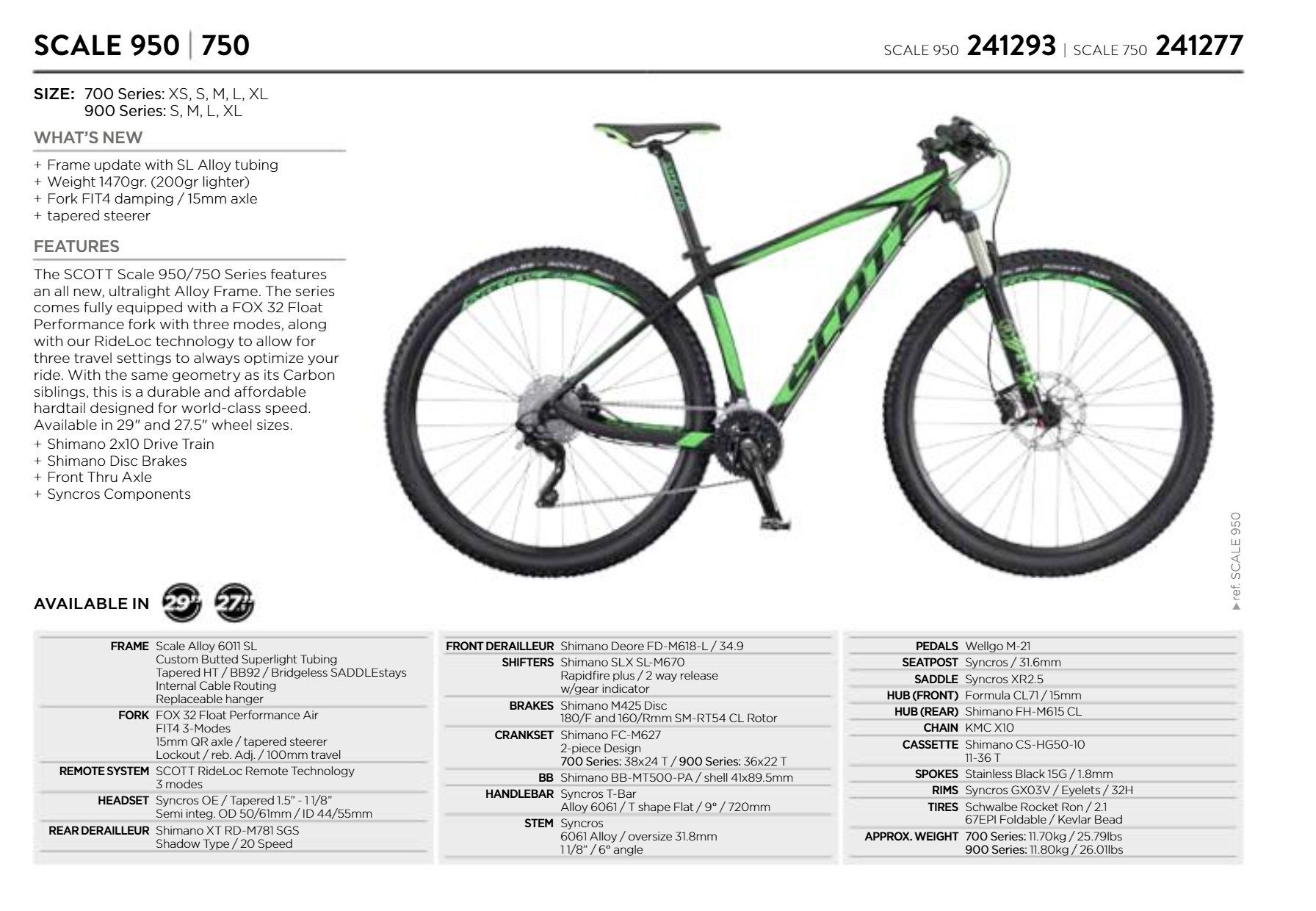 Scott Biciclette: Scott Scale 950 MTB 29” M - Top Zustand inkl. Ständer – Usato da Schönenwerd venduto da mimeis76 6