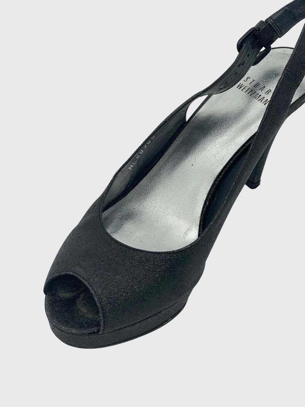 Stuart Weitzman Scarpe da donna: Stuart Weitzman Glitter Platform Slingback EU 38 Schwarz – Usato da Zürich venduto da shoe_shop 5
