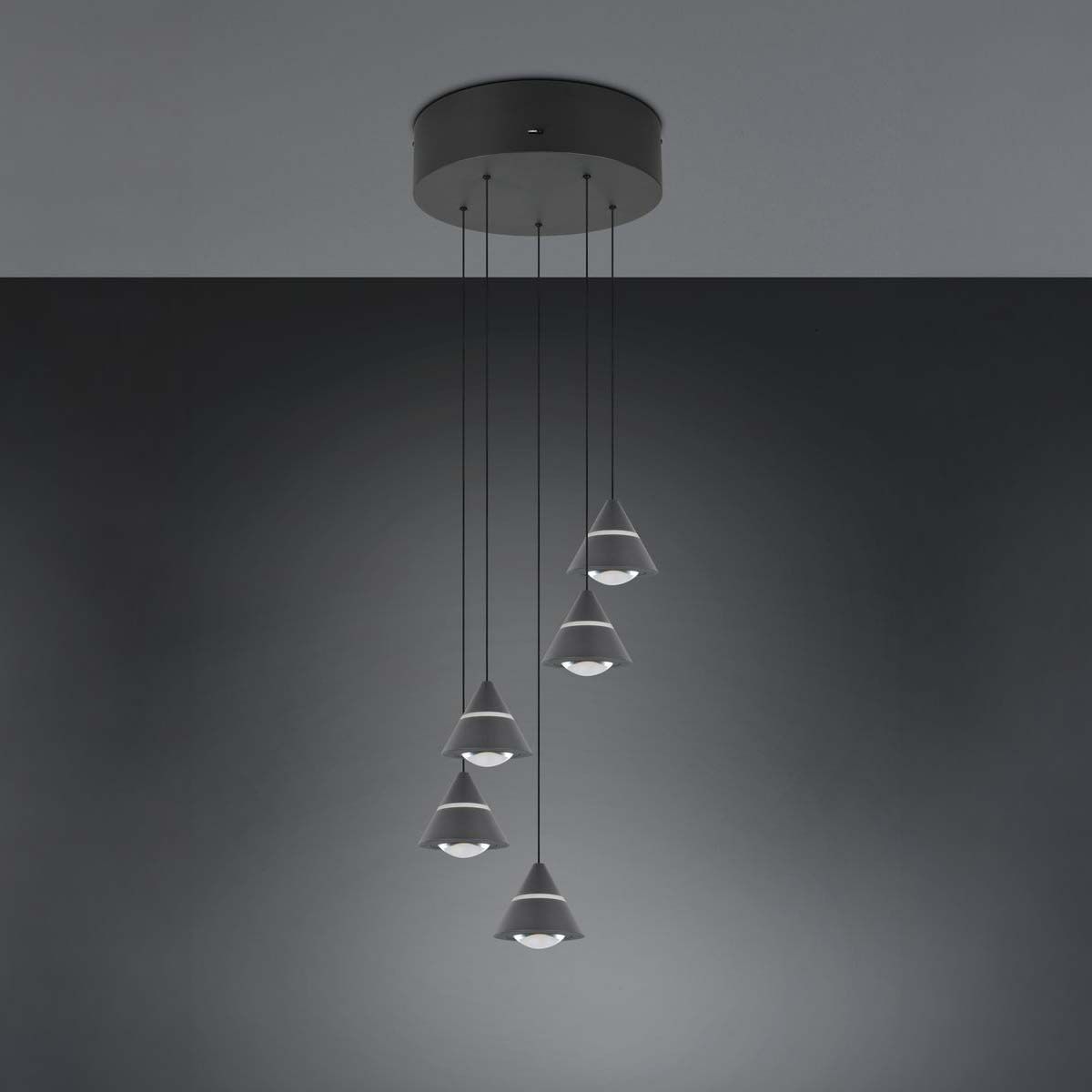 Lampadari & plafoniere: LED Pendelleuchte, Schwarz, 28 cm Ø, CCT – Nuovo (secondo la descrizione) da Kreuzlingen venduto da Smart-Light 5