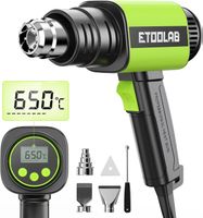 Heißluftfön 2000W LCD 650°C + Zubehör & Schrumpfschläuchen