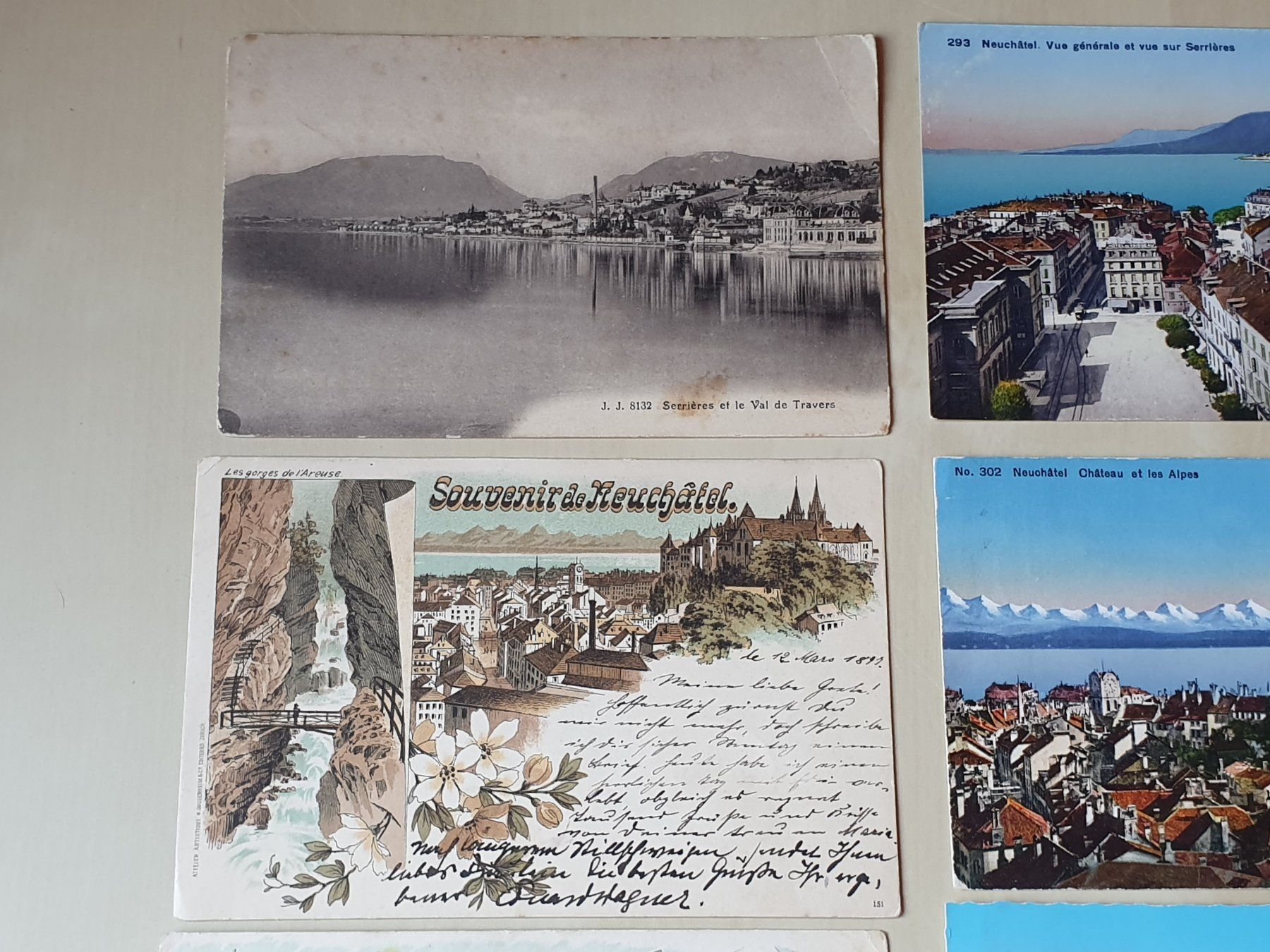 Cartoline postali: 12 x Karten Neuchatel ab 1897 – Usato da Stansstad venduto da collectorsshop 1