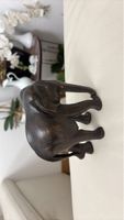 Elefant Holzfigur, Vintage Deko, Glücksbringer, Geschenk