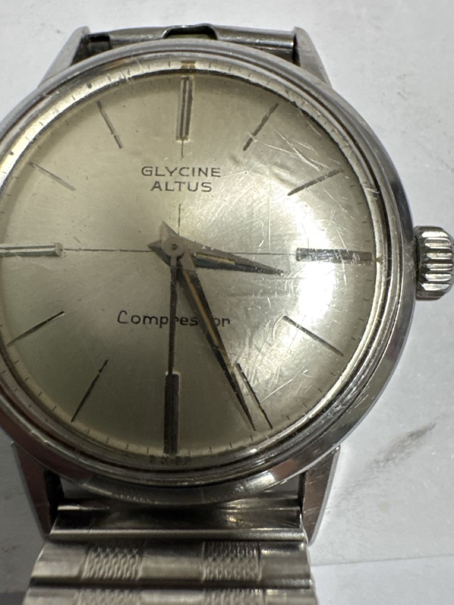 Glycine Orologi: Montre Glycine Altus Compressor vintage état usagé – Usato da La Chaux-de-Fonds venduto da lida2005 1