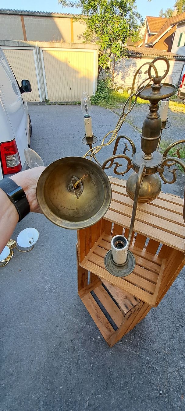 Lampadari & plafoniere: Messing Kronleuchter Lampe, Luster – Usato da Rheineck venduto da einstein12 2