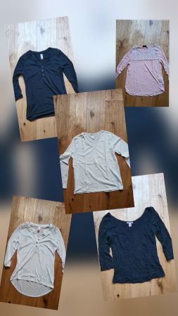 5er Set Damen Oberteile, Langarmshirts, Grösse M, Top!
