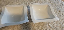 Villeroy&Boch, 2 grosse Schalen, quadratisch, Neu 