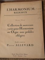 2 Antike Noten Bücher für Harmonium ca. 1910 mit Notitzen