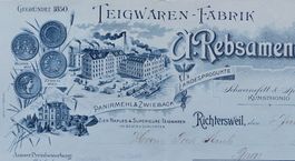 Antike Rechnung Briefkopf Lithographie Richterswil 1908