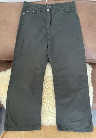 Hose, Max Mara, Baumwolle und Leinen, Vintage, Gr. 40
