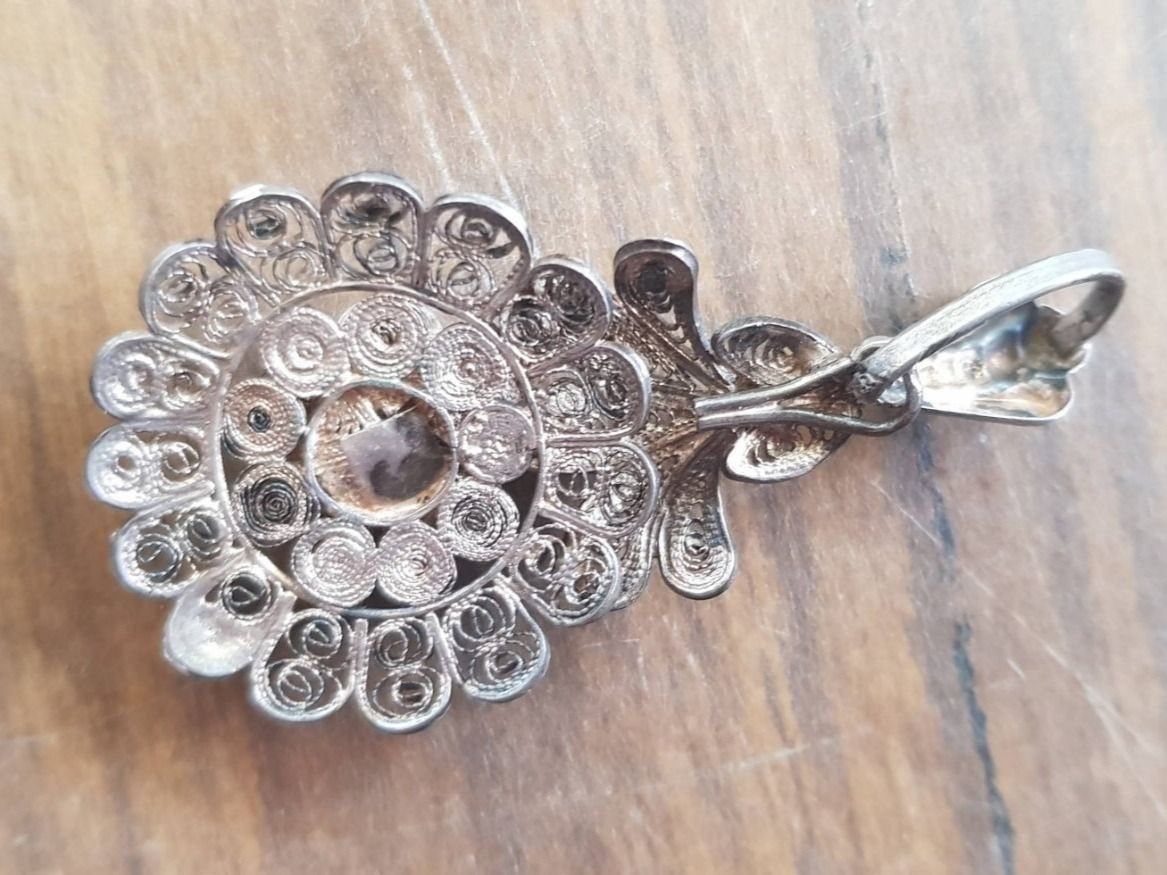 Anhänger: Anhänger Jugendstil antik - Blüte Silber – Gebraucht aus Mörschwil von wunderkiste44 6