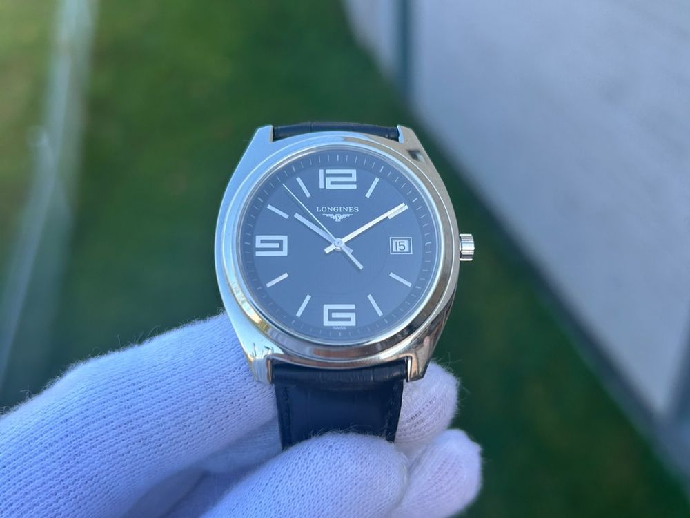 Longines LungoMare Herrenuhr, Top Zustand, Lederarmband