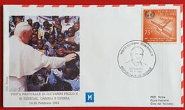 GUINEA GUINEE VATIKAN FLUGPOST PAPST FLUG CONAKRY ROM 1992