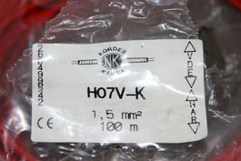 Schaltschrankkabel, Kupferlitze H07VK, 1,5 mm², ca. 100 m